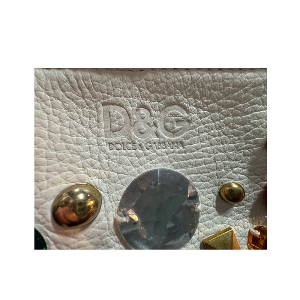 Dolce and Gabbana Authentic and Rare White Handbag with jeweled embellishments - Picture 3 of 8